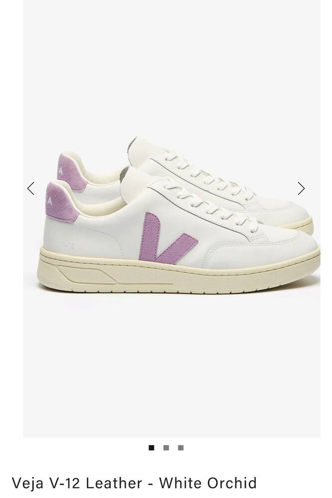 Veja V-12 Leather White Orchid Sneakers