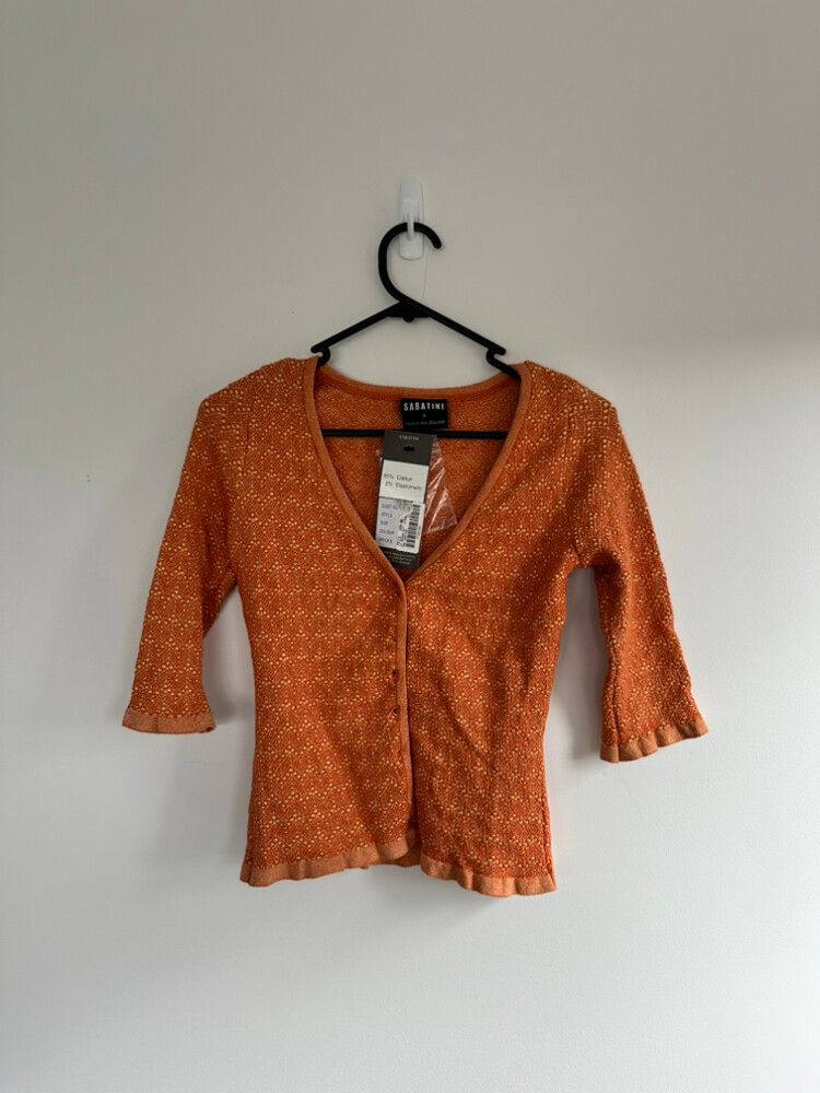 Sabatini Orange Knit Cardigan