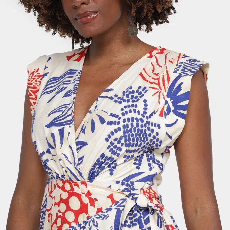 Farm Rio Multicolour Printed Wrap Dress