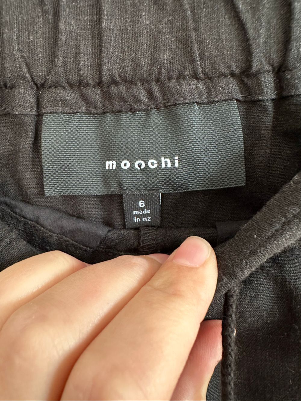 Moochi Black Linen Shorts