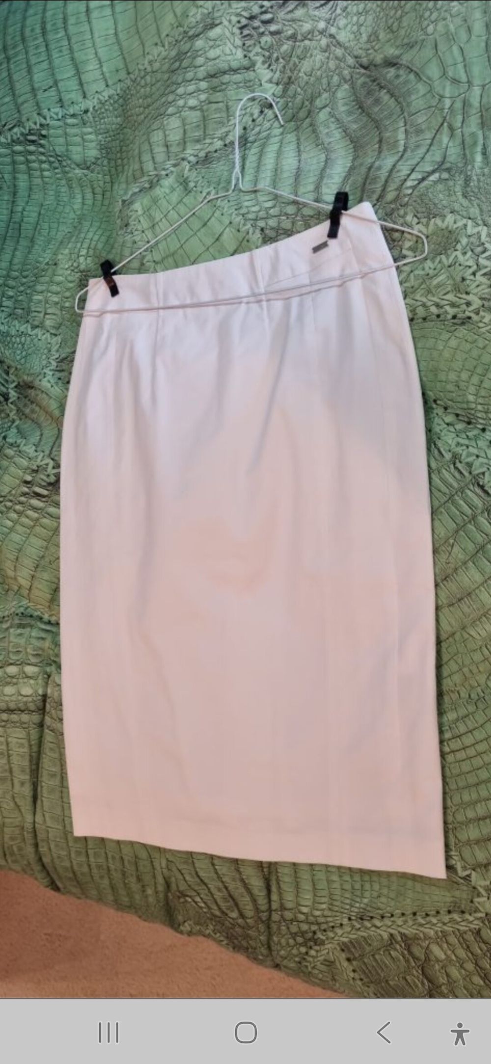 Escada White Knee Length Skirt