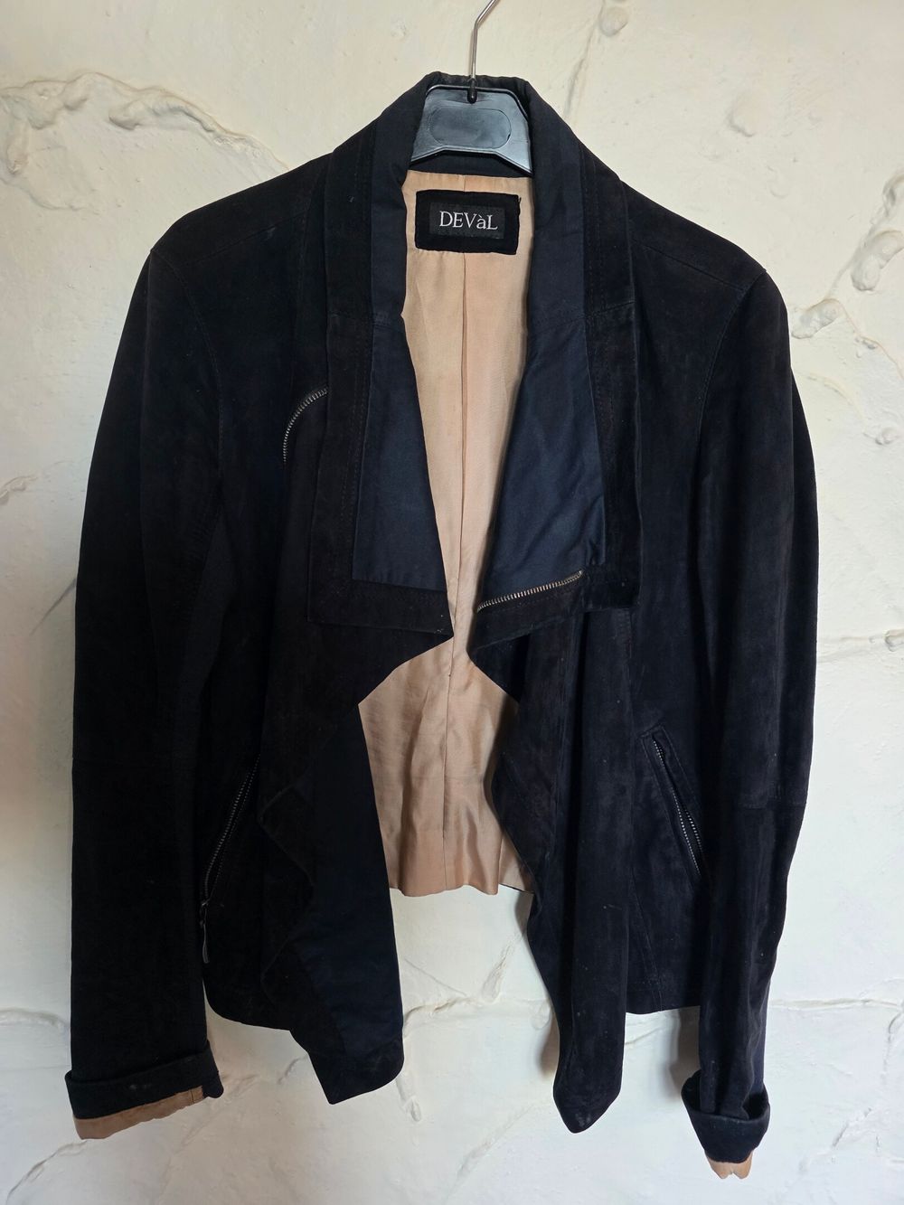 Deval Dark Blue Suede Jacket