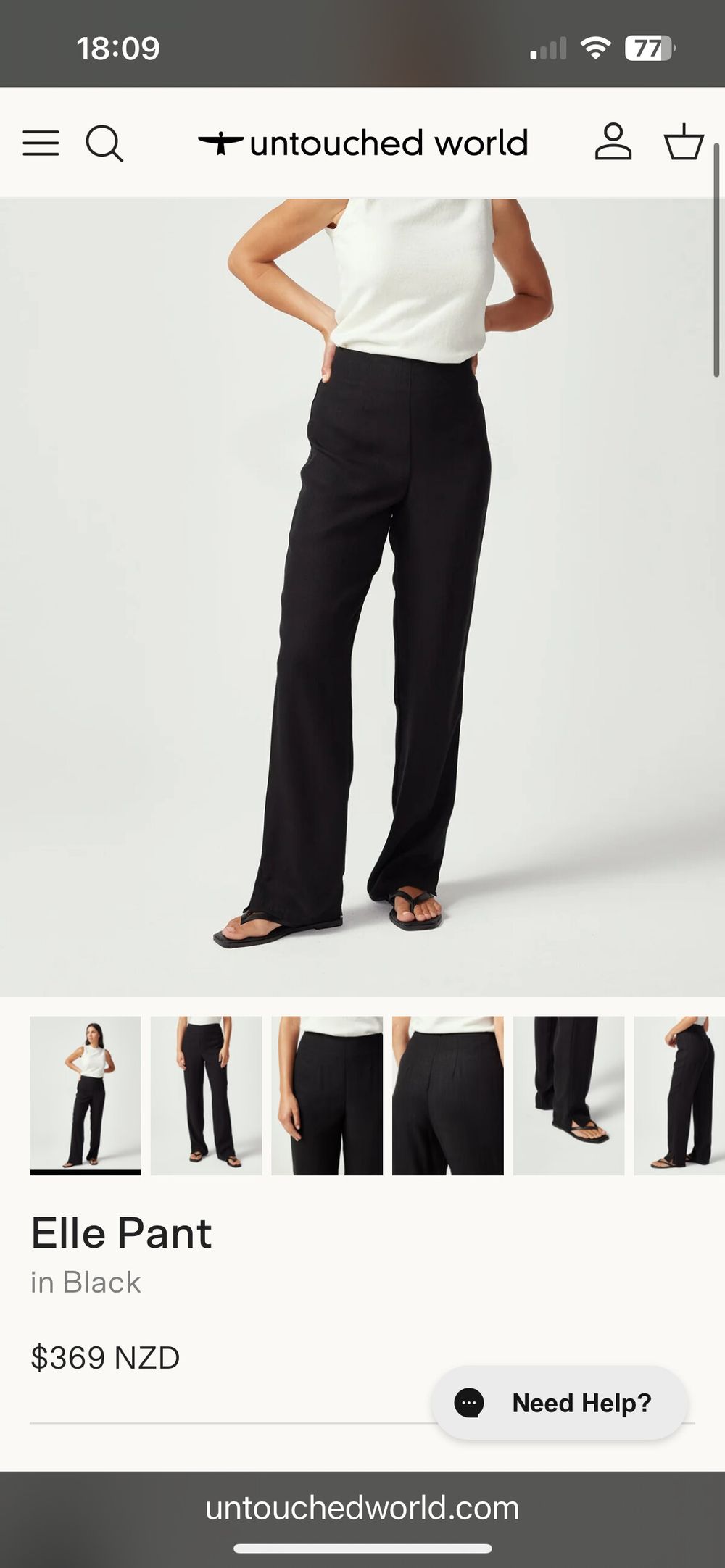 Untouched World Black Elle Pant