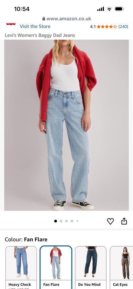 Levi's Blue Baggy Dad Jeans