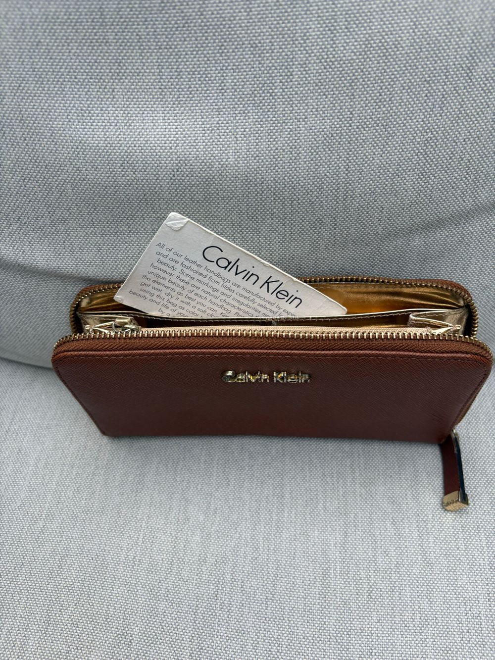 Calvin Klein Brown Zip Wallet