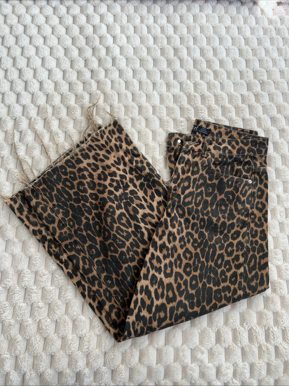 Zara Trf Leopard Print Jeans