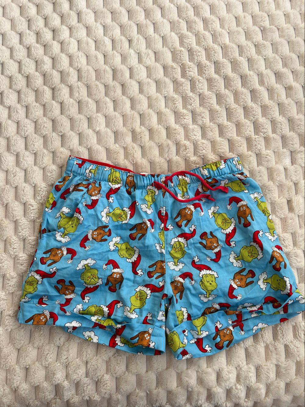 Peter Alexander Blue Grinch Print Shorts