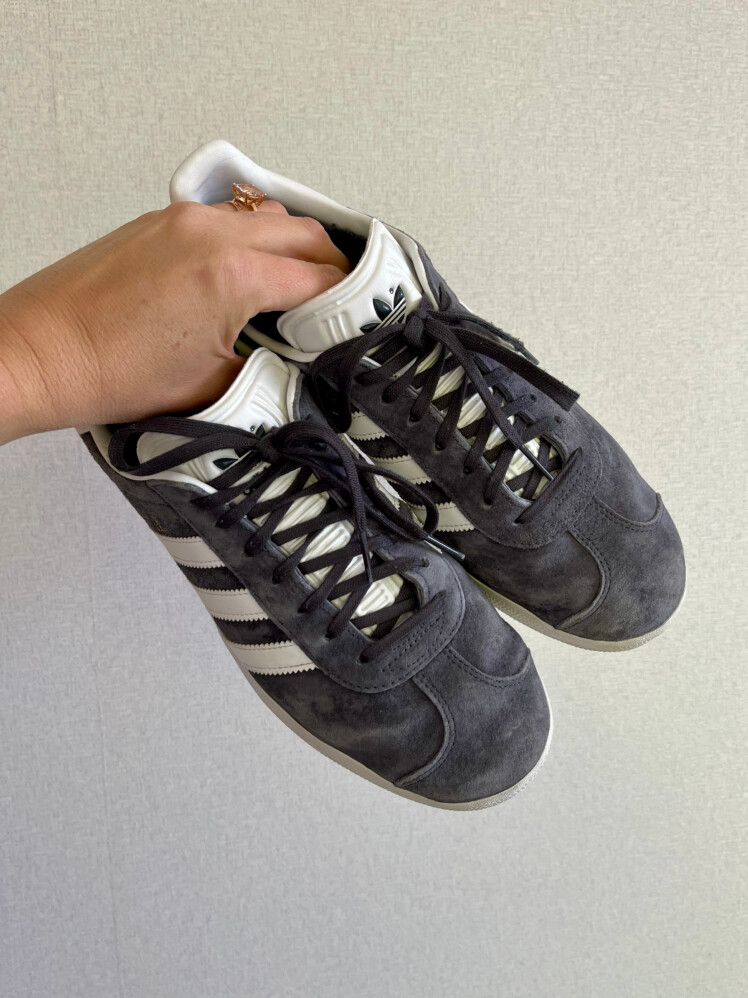 Adidas Grey/Navy Gazelle Sneakers