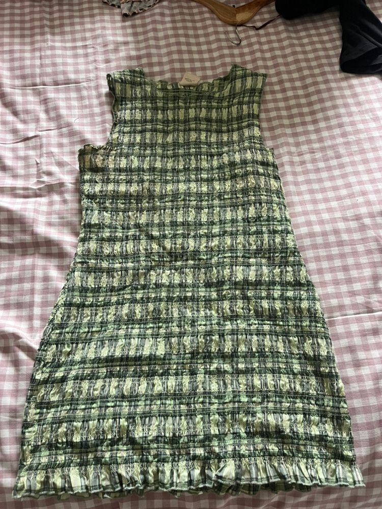 Insight Green Plaid Dress