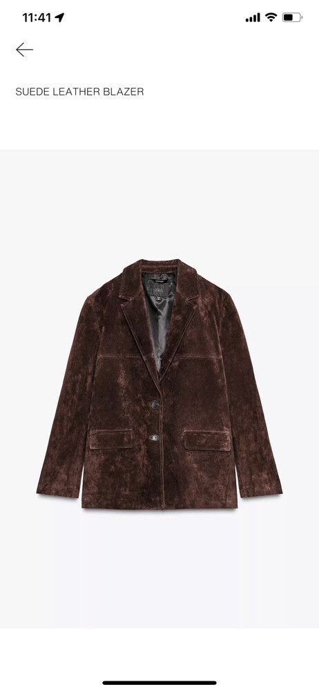 Zara suede leather jacket