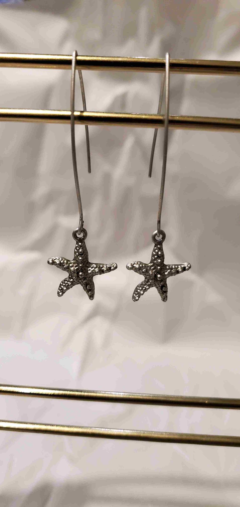 Sterling Silver Starfish Earrings