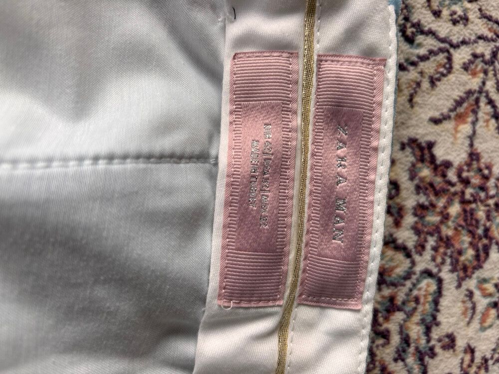 Zara Man Blue Velvet Trousers