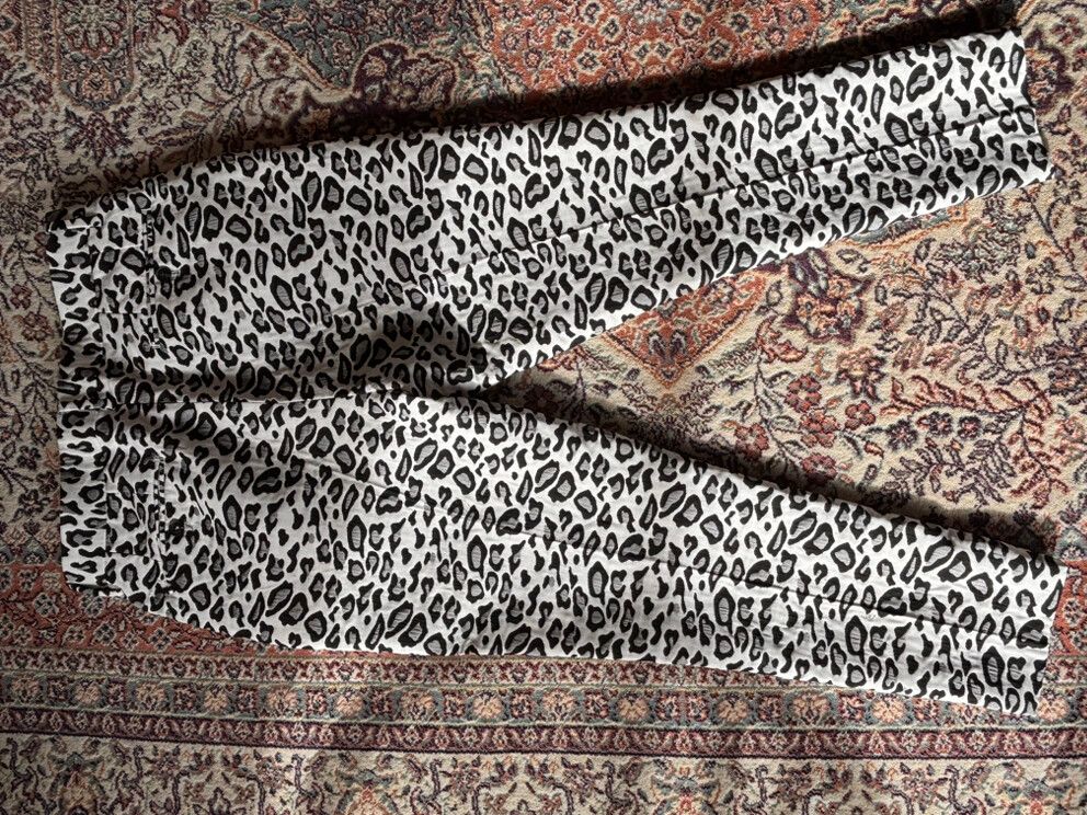ASOS DESIGN White Leopard Print Jeans