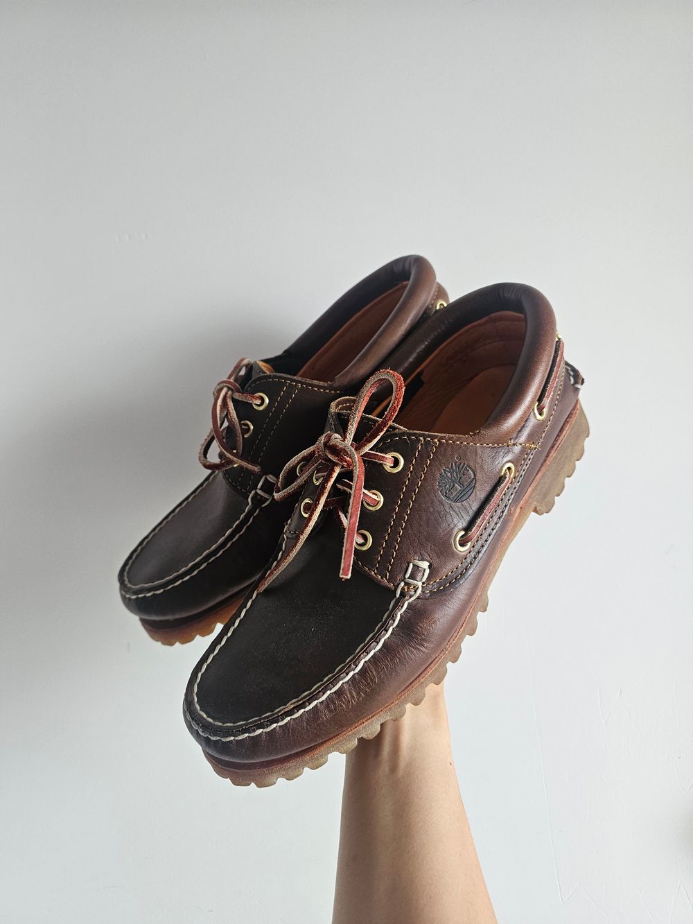 Timberland Brown Leather Oxford Shoes Mens UK 7.5 EU 41.5 Style 30003