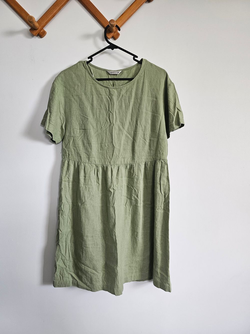 Spirit Green Linens Blend Dress Size 8