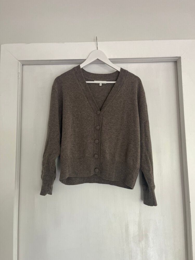Wool and cashmere grey cardigan