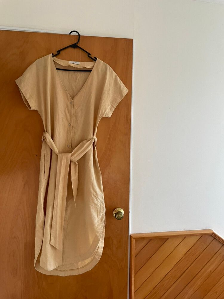 Nude Lucy Beige Linen Blend Dress