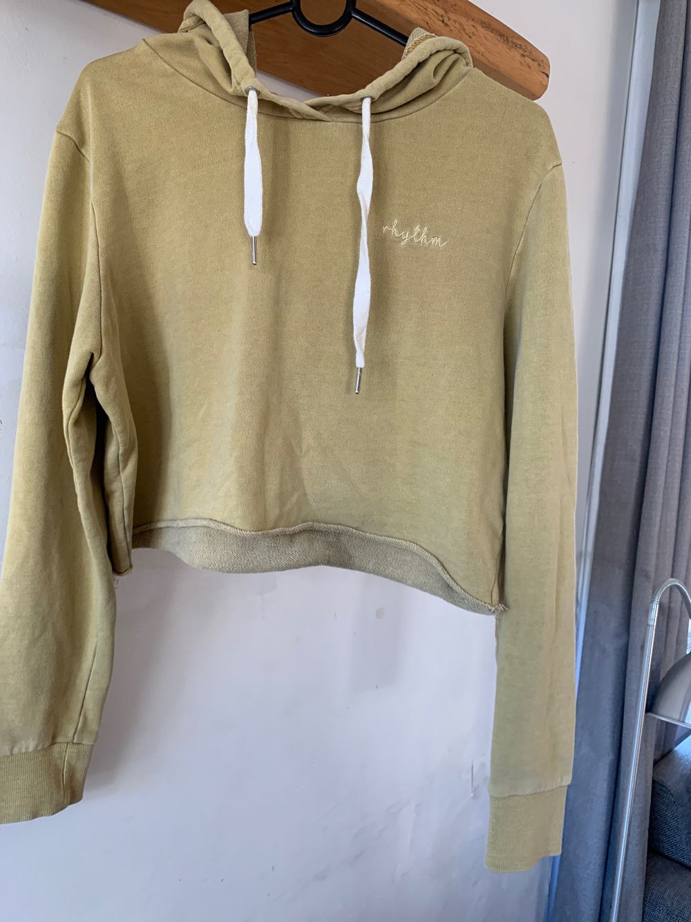 Mustard Cropped Hoodie