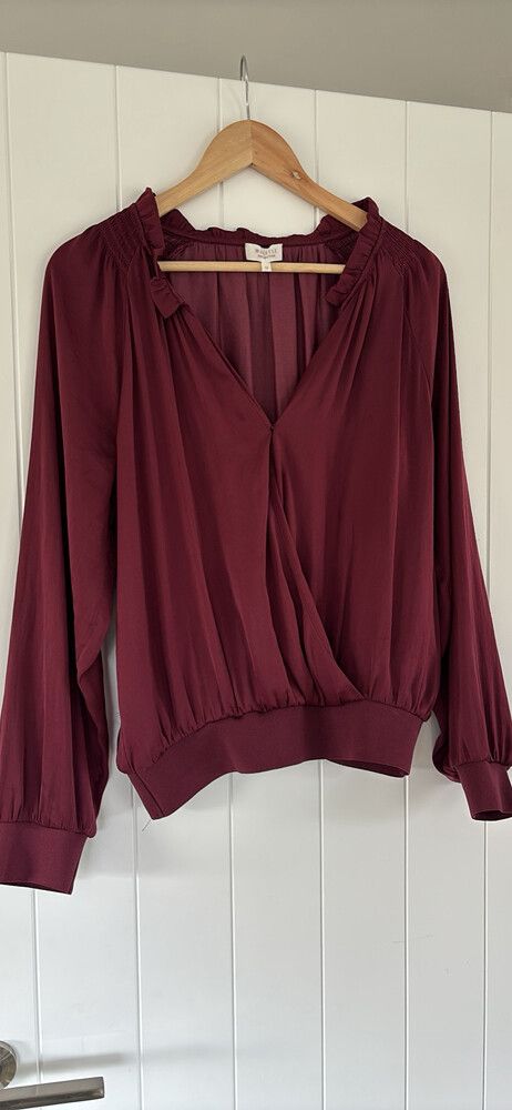 Whistle Collection Burgundy Top