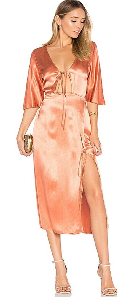 Slit midi dress