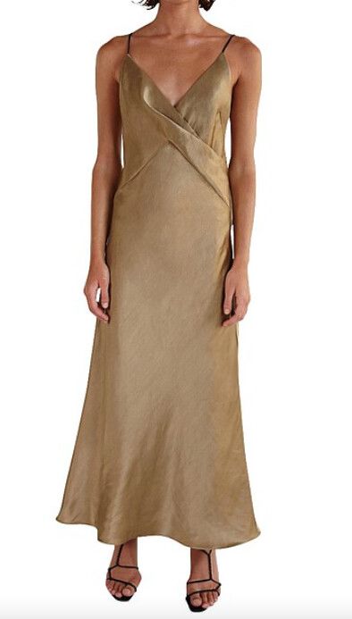 Twisted Cami Dress Metallic