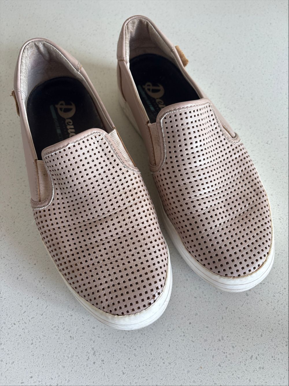 Deuce Pink Leather Slip-on Shoes Size EU 38