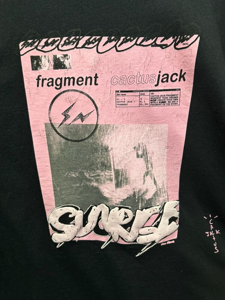 cactus jack for fragment pink sunrise tee