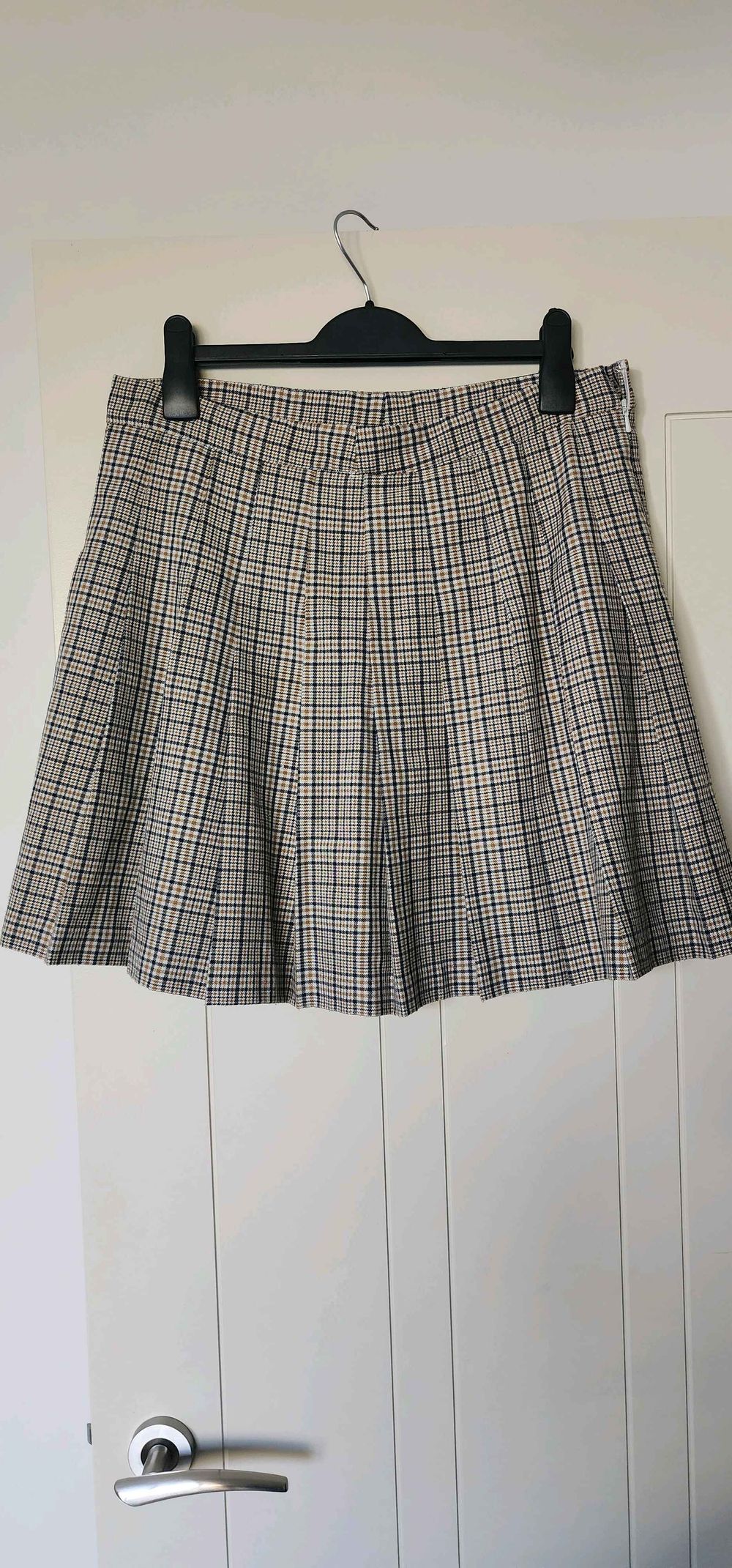 Pleated Mini Checked skirt