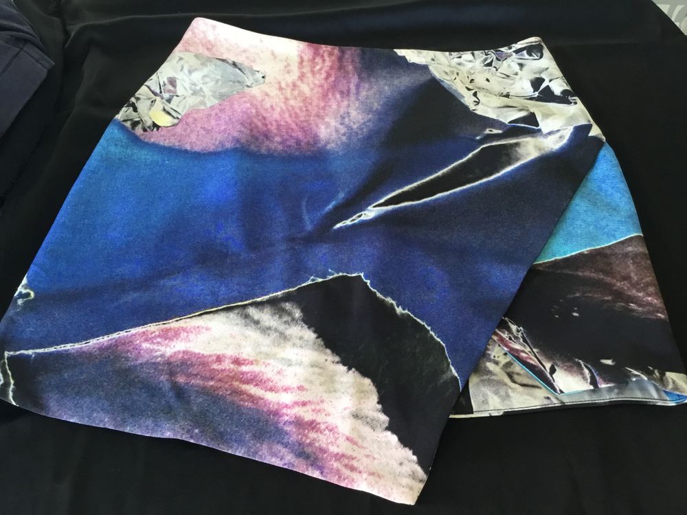 Dion Lee silk mini skirt.