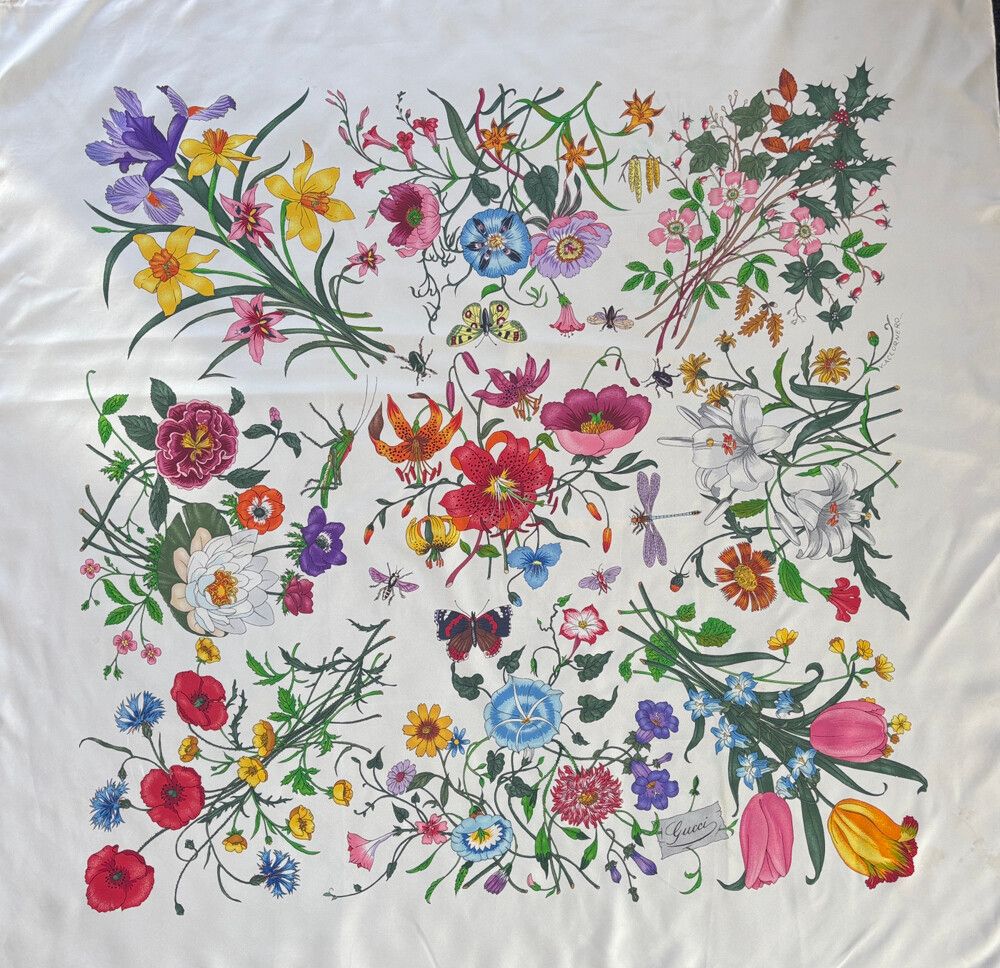 Gucci Floral Scarf