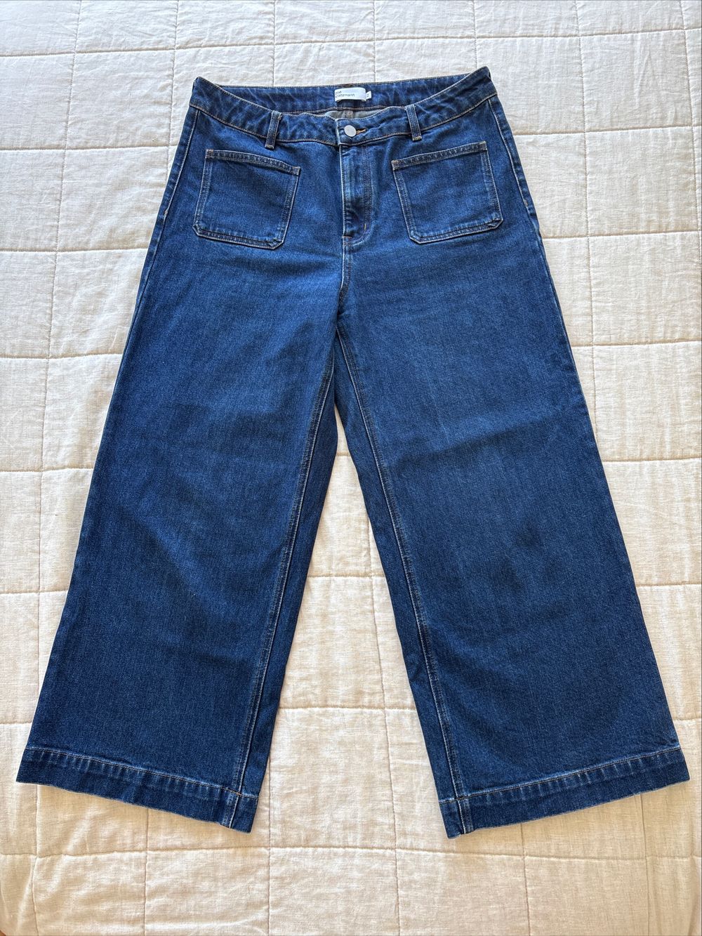 Zoe Kratzman High Waisted Wide Cropped Jean