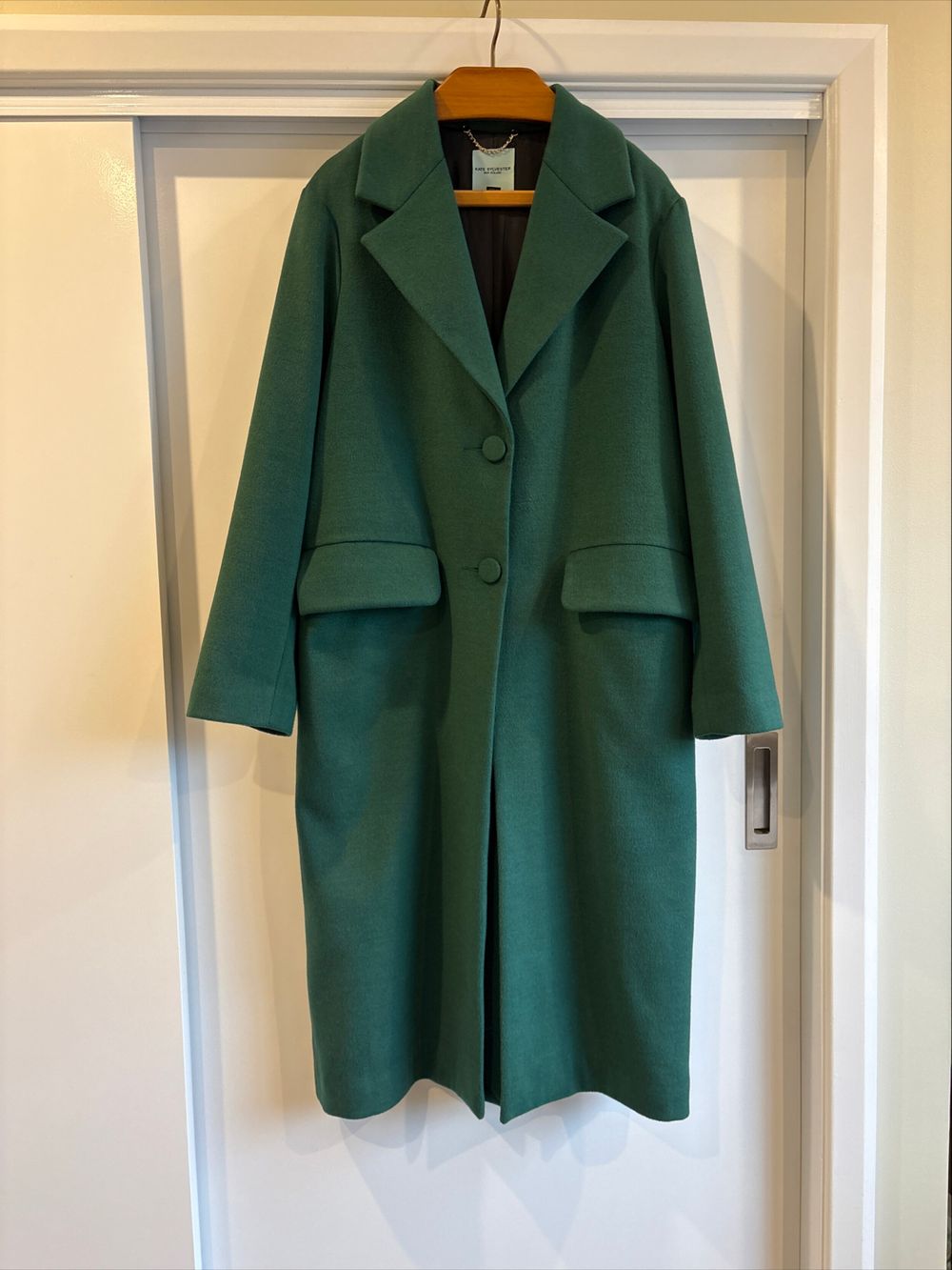 Kate Sylvester Green Aria Wool Coat