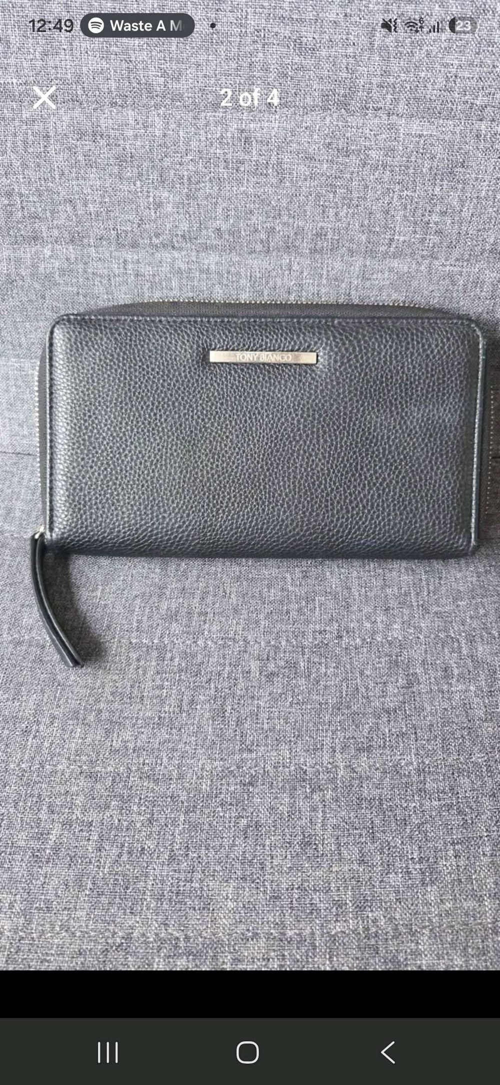 Tony Bianco Black Zip Wallet