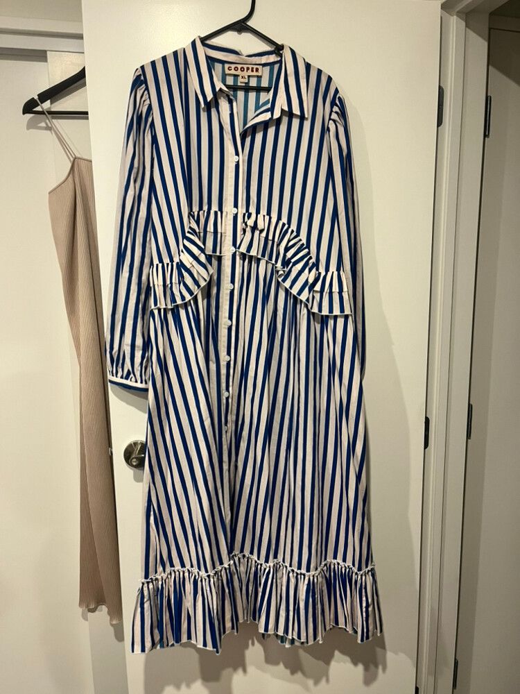 Cooper Blue White Stripe Dress