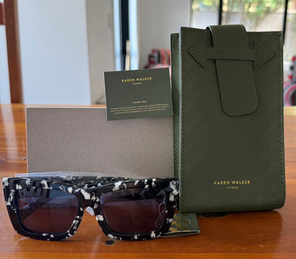 Karen Walker  TAXI II BLACK FLECK sunglasses - BNWT.