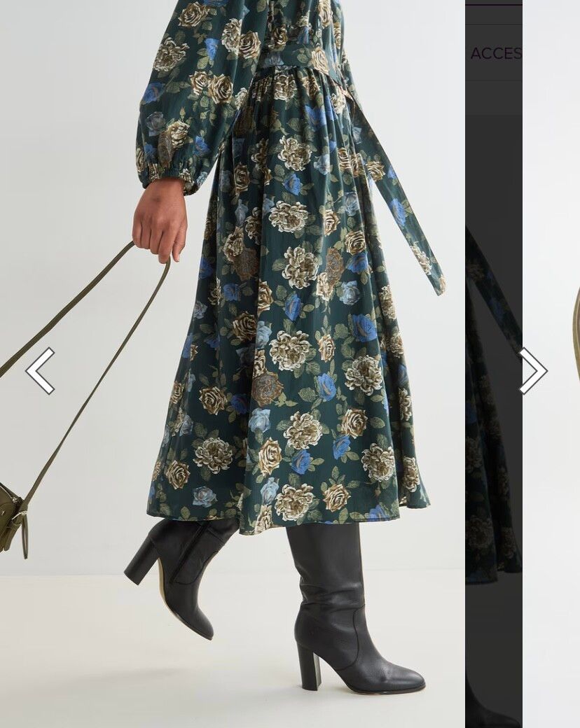 Whistle Green Floral Midi Dress