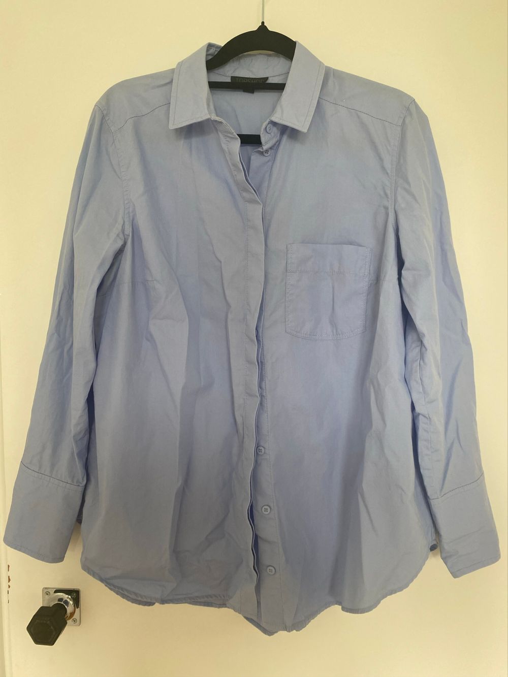 Topshop Blue Long Sleeve Shirt