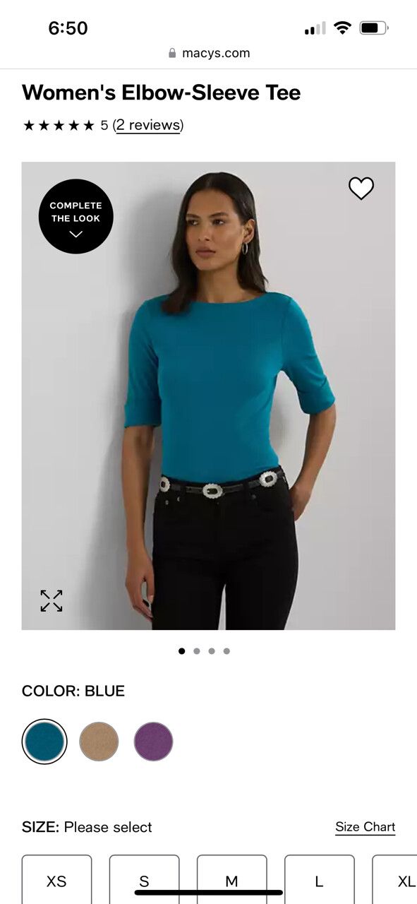 Ralph Lauren Blue Top Size M