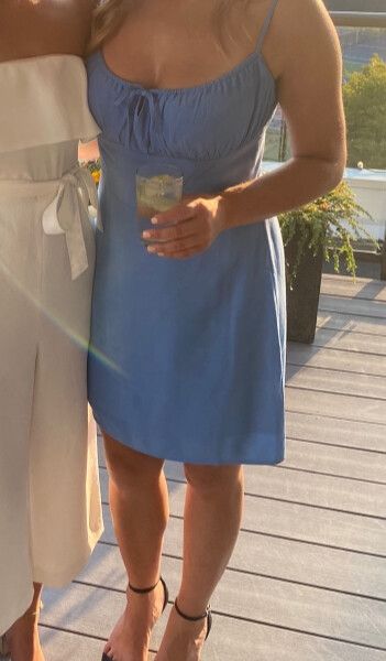 ARITZIA Sunday Best Blue Mini Dress