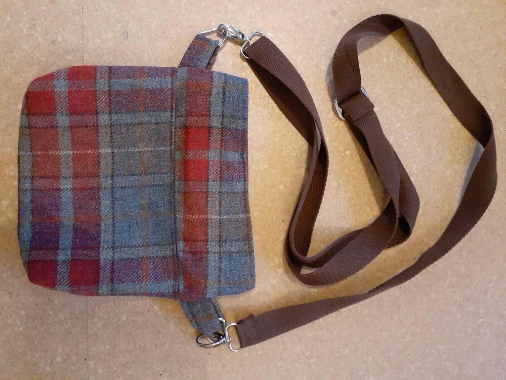 Genuine wool tweed crossbody/shoulder bag