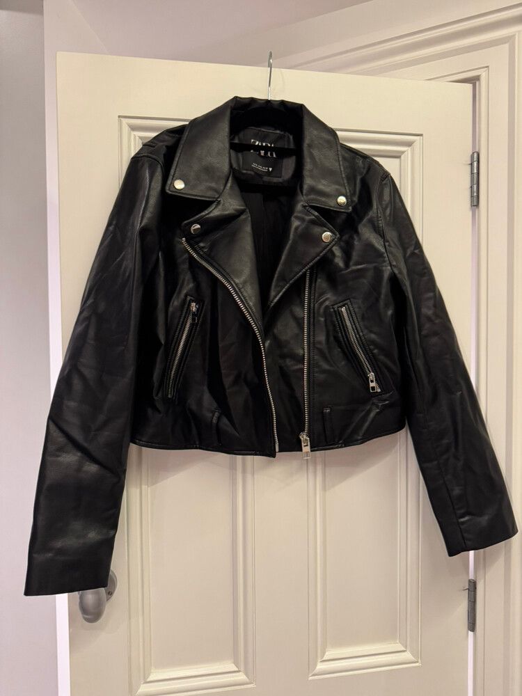 Zara Black Leather Jacket NWOT