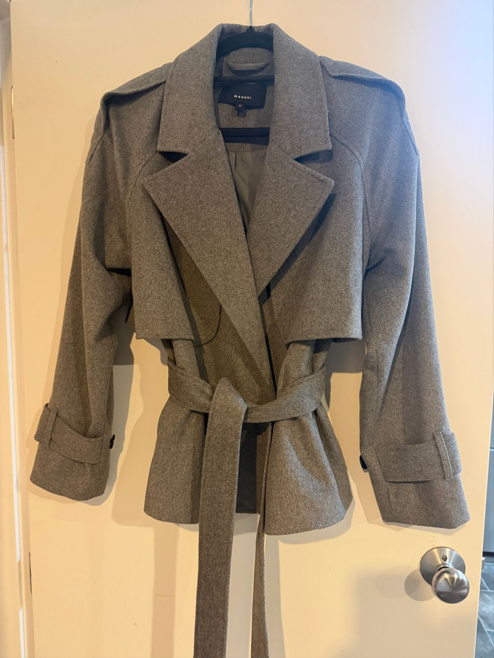 Moochi Grey Wool Blend Coat