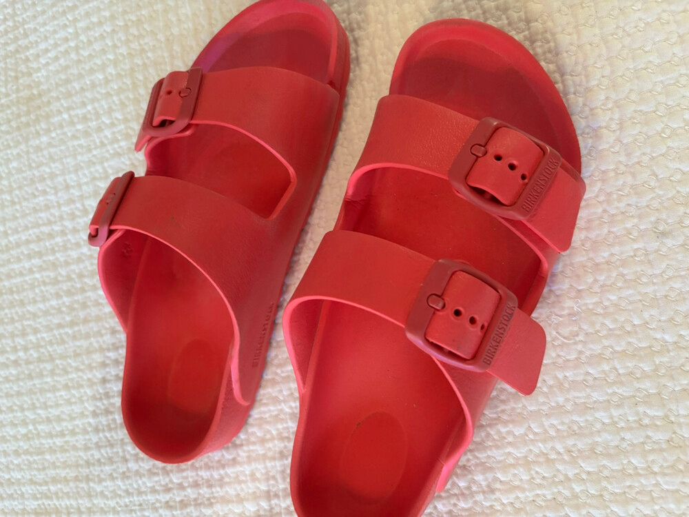 Hot Pink Plastic Birkenstocks