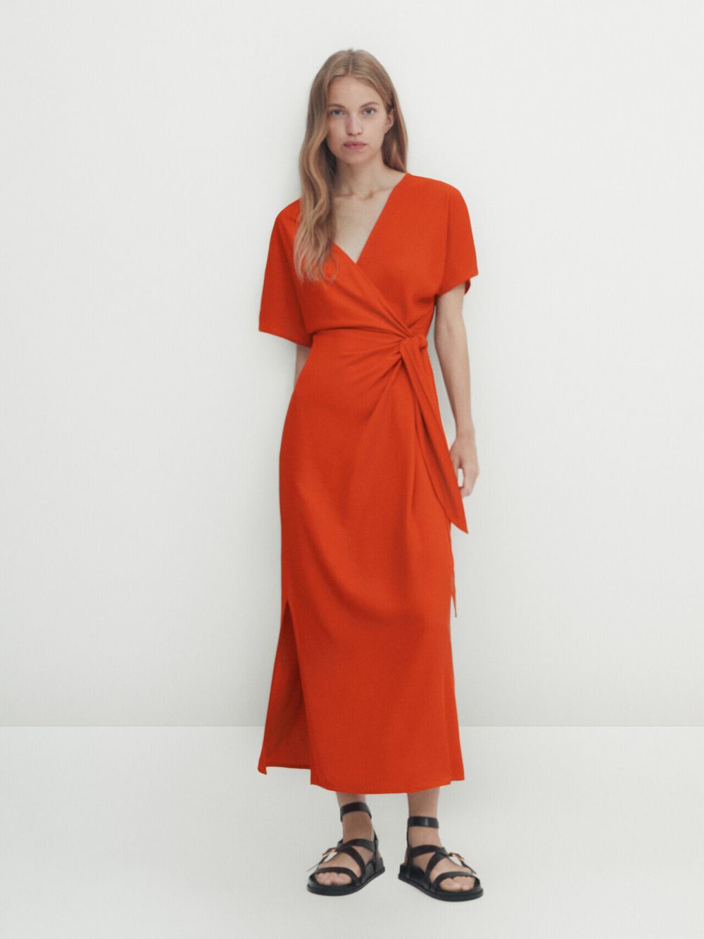 strapless open back dress MASSIMO DUTTI. Burgundy midi dress. T XS  Hibuy market