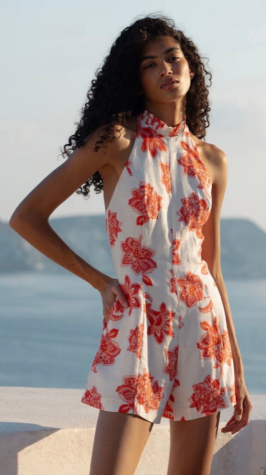 Kivari Red and White Playsuit
