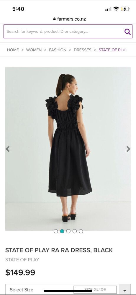 State of play Black dress