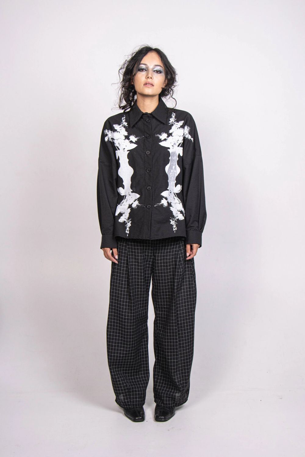 Fringes Black and White Shirt