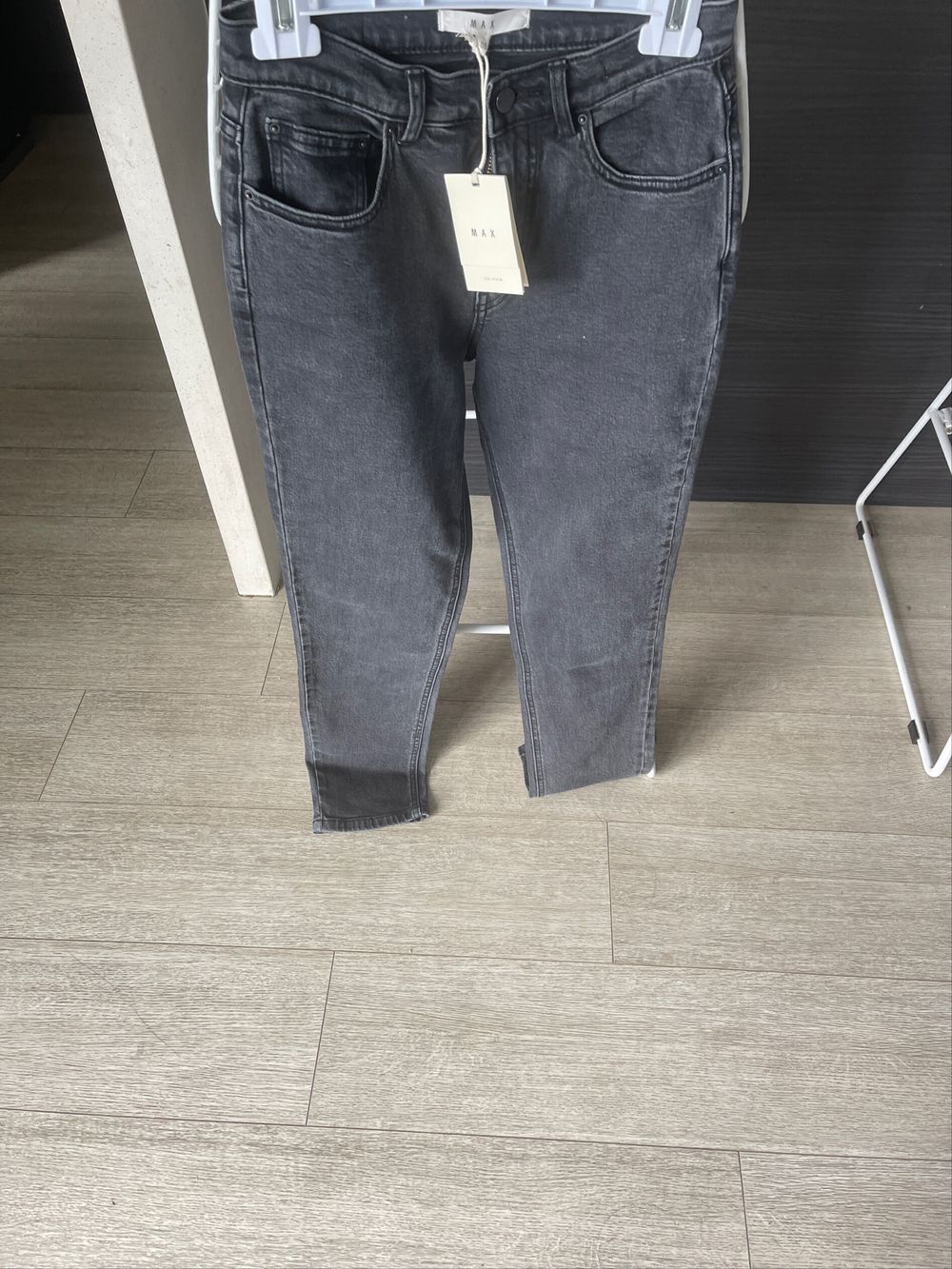 The Organic Straight Leg Jean Washed Black
