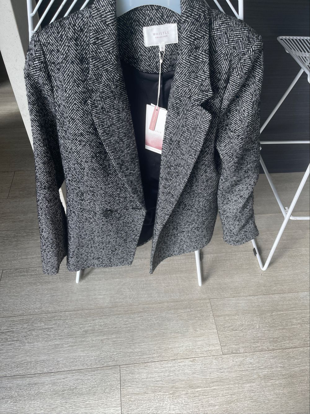 DB Breasted Blazer Black Marle