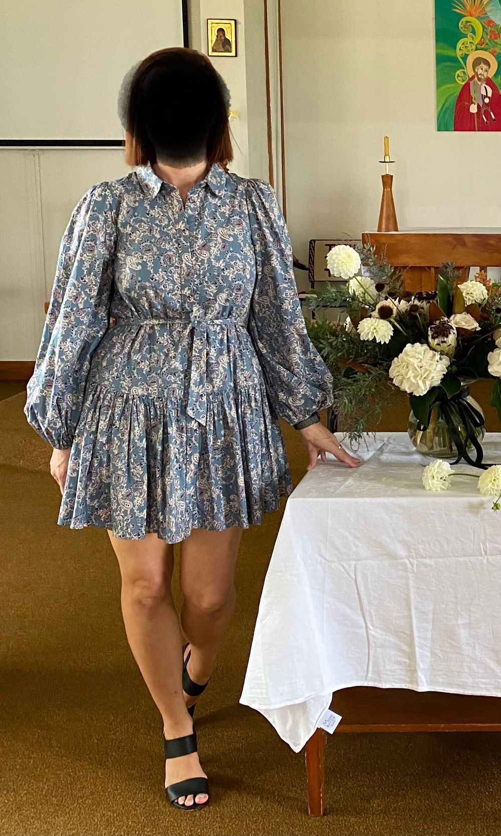 Fremont Mini Dress - Blue Paisley